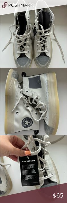 NWT high top converse  cold wall collab. Converse Collab, High Top Converse, Converse High Tops, Converse Shoes, High Top, High Tops, Converse, Tags