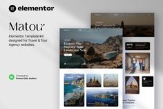 the elementator website is designed for travel and tour agencies to showcase their unique content