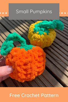 This free crochet pattern creates a charming, small pumpkin that works up in no time with super bulky yarn. The one-piece design and no-sew construction make it incredibly beginner-friendly, while the ribbed texture adds just the right amount of detail. Use it as a cute fall ornament or add it to your Halloween decorations for an extra handmade touch. Super Bulky Yarn Patterns Crochet, Pumpkin Crochet Pattern, Pumpkin Crochet