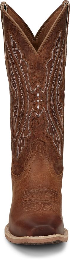 This versatile cowgirl boot offers classic western style with in and out of the saddle. The white stitch pattern stands out on the sand brown uppers offering a subtle, yet punchy look. Material: Cowhide Toe Shape: Square Heel: Riding/Underslung Outsole: Non-Leather Western Brown Boots With Reinforced Stitching, Western Boots With Reinforced Stitching For Ranch, Western Snip Toe Boots With Reinforced Stitching, Western Boots With Reinforced Stitching For Rodeo, Western Boots With Round Toe And Reinforced Stitching, Western Boots With Reinforced Stitching And Snip Toe, Brown Cowgirl Boots, Womens Cowgirl Boots, Leather Cowgirl Boots