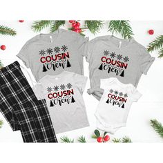 Matching Cousin Crew Family Holidays Cousin Squad Christmas T Shirt Crazy Cousin Crew, Cousin Squad, Cousin Crew Shirts, Cousin Shirts, Matching Family Christmas Pajamas, Matching Family Shirts, Buffalo Plaid Shirt, Cousin Crew, Family Shirts Matching