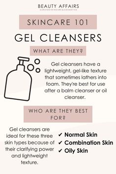 Is gel cleanser for oily skin or for other skin types too? Here's what makes a gel cleanser difference from other facial cleansers. Dry Oily Skin, Types Of Facials, Best Facial Cleanser, Mary Kay Skin Care, Remove Unwanted Hair