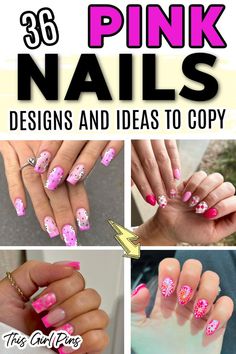 30 gorgeous pink nails designs perfect for summer or any time of year like Valentine's Day, etc. Bright hot pink to soft light pink nail ideas you can copy at home or bring to your salon to have them do. Trendy pink nail aesthetic from simple hearts to detailed designs. Girls Pin