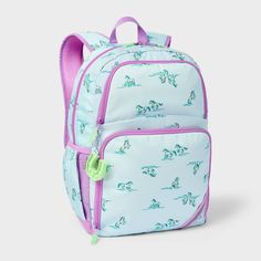 Help your kid showcase their love for animals with the Classic 17-Inch Backpack from Cat & Jack™️. This unstructured backpack is covered with horse print for a whimsical look, and it's designed with a laptop pocket, side pockets and a front zip pocket to help them carry and organize all their school essentials. Including a horseshoe-shaped pop-it keychain, this backpack is machine-washable for easy cleaning. Plus, it's a breeze for them to carry with the sternum strap and backpack straps. Cat & Playful Cat Design Travel Backpack, Playful Cat Design Standard Backpack, Horse Backpack, Target Clothes, Backpacking Gear, Blue Backpack, Horse Print, Cat & Jack, School Essentials