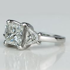 Princess Cut Three Stone Ring, Three Stone Diamond Engagement Ring, Princess Diamond Engagement Rings, Three Stone Diamond Rings Engagement, Vs1 Diamond, Perfect Proposal, 3 Stone Rings, Three Stone Diamond, Engagement Rings Platinum