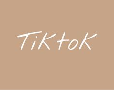 the word tiktok written in white on a brown background