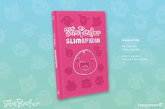 a pink book with an emoticive face on it's cover and the title super mario slimpedia