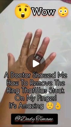 Ring Stuck On Finger, Blouse Hacks, Toenail Health, Doctor Shows, First Aid Tips, Creative Life Hacks, Survival Skills Life Hacks, Diy Cleaning Solution, Diy Crafts Life Hacks