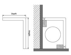 a drawing of the height of a door