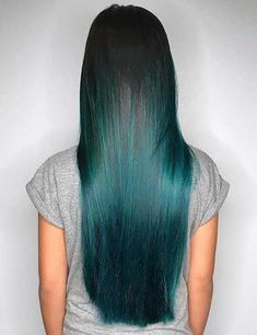 40+ Gorgeous Balayage on Black Hair Ideas Trending in 2022 9 Ombre Hair Color Long, Teal Balayage, Balayage Black, Black Balayage, Balayage Hairstyles, Ombre Blond