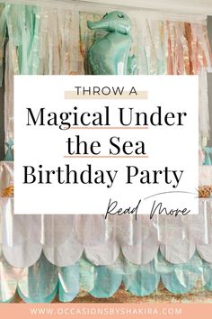 an ocean themed birthday party with mermaid decorations