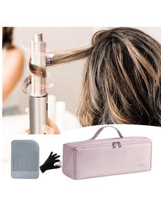 Large Hair Tools Travel Bag With Iron Mat Heat Resistant Gloves- 2in1 Hair Tools Organizer For Hair Dryer Brush, Flat Irons, Straighteners, Curling Irons, Hair Bag, Cosmetic Bag For Travel Essentials Travel Case For Dy  Son Airwrap Styler  Portable Carrying Case Hair Dryer, Travel Pouch Makeup Bag And Attachments (Pink) Pink     Plain    Luggage & Travel Gear, size features are:Bust: ,Length: ,Sleeve Length: Hair Tools Organizer, Tools Organizer, Hair Tool Organizer, Hair Bag, Dryer Brush, Pink Plain, Flat Irons, Heat Resistant Gloves, Hair Dryer Brush