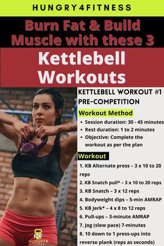 A fitness trainer completing a kettlebell workout. Burn Fat Build Muscle, Kettlebell Workout, Whole Body, Weights Workout, Kettlebell, Pull Ups, Body Weight, Fitness Training