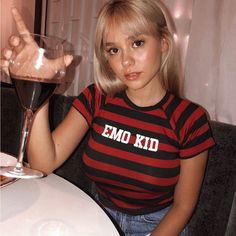 Super Cute Brand New With Tags Omighty Emo Kid Black & Red Striped Crop Tee- Got Ya All In Ur Feelz. This Lil Crop Top Has Red & Black Stripes, A Round Neckline, Short Sleeves, And Emo Kid Text On The Front. From The 2000s Archives: The Original Omighty Emo Kid Top The Og #Omighty Print Buttery Soft95% Cotton 5% Elastane All Over Stretchfits True To Sizexs - 0-2s - 2-4m - 6-8l -10-12xl -12-14 Dolls Kill, Asos, Urban Outfitters, Nasty Gal, Revolve, Festival, Barbiecore, Goth, Babydoll, Streetwear Edgy Red Tops With Letter Print, Red Letter Print Edgy Tops, Red Edgy Tops With Letter Print, Edgy Red Top For Night Out, Edgy Red Short Sleeve Top, Omighty Clothes, Bodycon Tops, Emo Kid, Skirt And Top Set