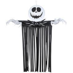 a halloween decoration with black and white decorations