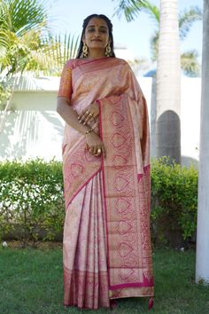 🌟 New Pure Floral Bollywood design Kanjivaram saree | anbhiga Premium Traditional and Wedding Wear Saree | Saree With Blouse | Kanjivaram sari🌟

Introducing our Premium Silk Saree, meticulously crafted to embody sophistication and timeless allure. Immerse yourself in the epitome of luxury with this exquisite masterpiece.

✨ Key Features:

🌈 Color Pink Saree With different colors Body Design
🎀 Pure Kanjivaram Saree
🌟 Lightweight and Sumptuously Smooth
🌺 Versatile Elegance:
Ideal for discerning individuals who appreciate the fusion of tradition and contemporary style. Elevate your presence at weddings, parties, upscale events, and soirées with this statement piece. Wedding Saree In Tussar Silk With Meenakari, Wedding Meenakari Tussar Silk Pre-draped Saree, Wedding Jamawar Pre-draped Saree With Zari Weaving, Wedding Pre-draped Jamawar Saree With Zari Weaving, Traditional Pre-draped Saree For Wedding And Diwali, Traditional Meenakari Saree For Wedding, Wedding Meenakari Saree For Diwali, Banarasi Silk Saree For Wedding And Diwali, Paithani Silk Pre-draped Saree For Wedding And Eid