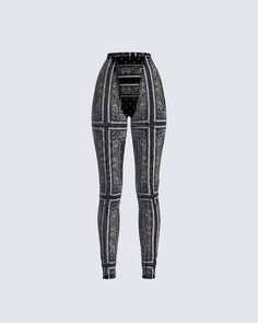 Rikku Black Bandana Mesh Leggings Work Leggings, Black Bandana, Boss Girl, V Cute, High Fashion Outfits, Mesh Crop Top, Mesh Leggings, Patch Work, White Jersey