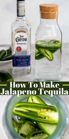 how to make jalapeno tequila with cucumbers in a glass bottle