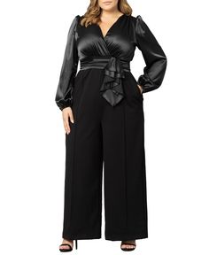 in stock Elegant Jumpsuits And Rompers For Evening In Fall, Elegant Evening Jumpsuits And Rompers For Fall, Coverall Jumpsuit, Spandex Pants, Jumpsuit Online, Plus Size Jumpsuit, Wide Legs, Wide Leg Jumpsuit, Black Jumpsuit