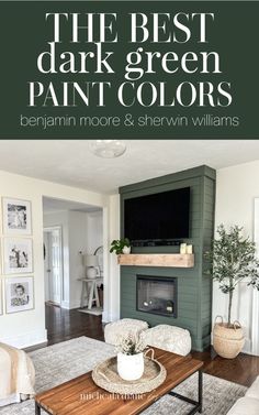 the best dark green paint colors for living room