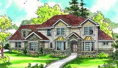 this is an artist's rendering of these country house plans for the homeowners