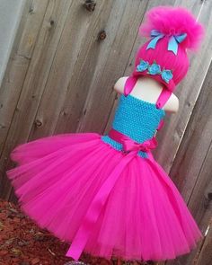 Trolls Troll Headband Diy, Troll Party Theme, Trolls Headband, Diy Tutu Dress, Princess Tutu Dresses, Diy Tutus, Halloween Costume Toddler Girl