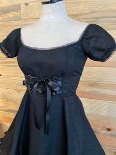 Cotton eyelet fitted dress with corset waist tie and flared skirt. Dress With Corset, Corset Waist, Hair Clothes, Victoria Dress, Flared Skirt, Dress 100, Cotton Dress, Flare Skirt, Waist Tie