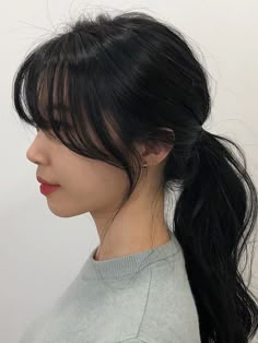 Black Hair Bangs, Tan Skin Blonde Hair, Bangs Ponytail, How To Cut Bangs, Hair Patterns, Haircut Inspo