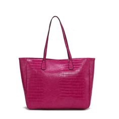 The Sadie Oversize Tote & Wallet Set is a perfect blend of style and functionality. Crafted from premium vegan leather, this spacious tote is ideal for carrying all your essentials, while the matching wallet keeps you organized on the go. Featuring a sleek design, gold-tone hardware, and durable straps, the Sadie Tote is a versatile accessory that adds sophistication to any outfit. Pink Textured Leather Rectangular Bag, Pink Rectangular Textured Leather Bag, Pink Textured Leather Bag For Daily Use, Pink Textured Leather Rectangular Shoulder Bag, Everyday Pink Textured Leather Bag, Pink Textured Leather Shoulder Bag For Travel, Chic Pink Textured Leather Shoulder Bag, Chic Pink Bag With Interior Card Slots, Pink Textured Leather Shoulder Bag