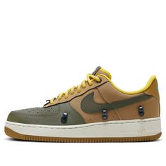 Nike Air Force 1 Low 'Winterized' FV4459-330 Green Winter Sports Sneakers, Brown Urban Sneakers For Winter, Brown Winter Sneakers For Streetwear, Green Sporty Sneakers, Casual Brown Nike Air Force 1 For Sports, Brown Sneakers For Winter Streetwear, Casual Brown Nike Air Force 1 For Streetwear, Functional Brown Winter Sneakers, Urban Brown Winter Sneakers