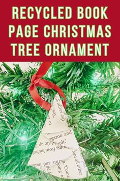 Finding unique Christmas decorations that are both vintage and budget-friendly can be a challenge, especially when kids want to get involved. Our easy DIY ideas for folded book page ornaments show you how to create beautiful, recycled treasures that add charm to your holiday decor. Click to learn how to craft these delightful ornaments together! Book Page Christmas Tree, Book Page Ornaments, Wedding Invitation Ornament, Harry Potter Ornaments, Easy Diy Ideas, Recycled Book, Magical Book, Unique Christmas Decorations