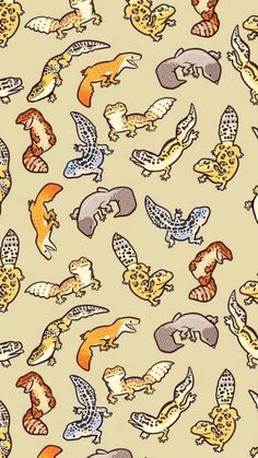 an image of many different animals on a beige background