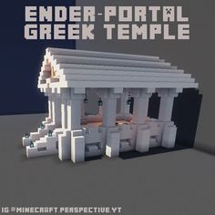 the ender - portal greek temple in minecraft