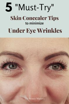 If you have more mature skin and struggle with what to do with under eye wrinkles, this is a very worthwhile and different under eye skin and concealer approach to try. Saggy Under Eye Skin, Best Eye Concealer, Aging Skin Makeup, Brighten Under Eyes, Under Eye Color Corrector, Concealer Tips, Best Under Eye Concealer, Makeup Wrinkles