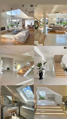 there are many pictures of the inside of a house and it is very nice to see