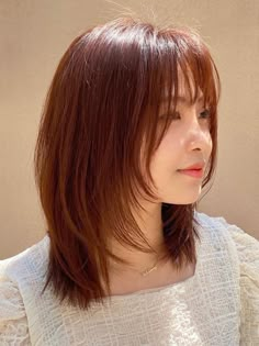 Wispy Hairstyles Short, Wispy Bangs With Face Framing Layers Korean, Asian Hairstyles For Square Face, Tiered Haircut, Haircut For Girls With Bangs, Korean Medium Hair With Bangs, Haircut Short Hair Korean, Bangs Haircut Korean, Korean See Thru Bangs