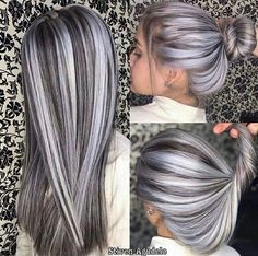 Grey Hair Transformation, Silver Blonde Hair, Gorgeous Gray Hair, Grey Hair Inspiration, Silver Highlights, Mullet Hairstyle Women, Silver Hair Color, Blending Gray Hair, Gray Hair Highlights