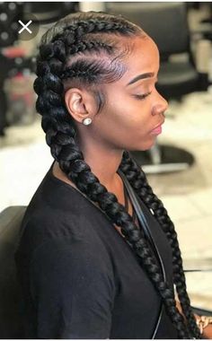 Two Braid Hairstyles, Feed In Braids Hairstyles, Braided Cornrow Hairstyles, Quick Braided Hairstyles, Hair Twist Styles, Natural Hair Beauty, Beautiful Braids, 4c Hair, Natural Hair Updo