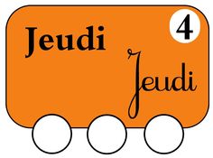 an orange sign with the name jeudii on it