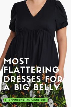 When many of us hit 50 or go through menopause, we notice one major body change that doesn’t seem to go away no matter how much we exercise or diet…it’s a tummy! If you’re a dress lover like me, you may be pleased to learn that you don’t need to give up dresses to camouflage a big belly. Body Change, Apple Shape Outfits, Body Types Women, Stylish Outfits For Women Over 50, Big Belly, High Waist Dress, Flattering Dresses, Plus Size Fashion For Women