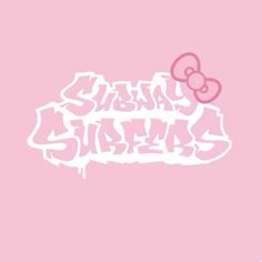 hello kitty wallpaper in pink with the words stay and sugars written on it