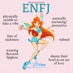 #winxbloom #winxstella #winxtecna #enfj #enfp #infjproblems #infp Bloom From Winx Club, Enfj Personality, Infj Problems, Enfj T, My Life My Rules, Mbti Relationships, Myers–briggs Type Indicator, Myers Briggs Type, Myers Briggs