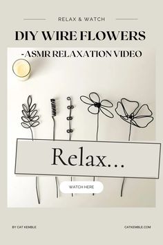 relax and watch diy wire flowers asm relaxation video