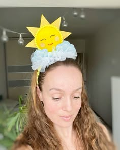 Funny sun headband for little girls and adults girls. Perfectly for the party look 🌈

Sun and clouds are made from glitter leather and soft felt.

The headband is suitable for girls from 4 years old to adults. Diy Sun Headband, Sunshine Headband, Sun Headpiece, Sun Headband, Sun Costume, Cloud Costume, Sun Crown, Funny Sun, Halloween Kids Costumes Girls