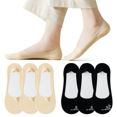 PRICES MAY VARY. Value Pack No Shoes Socks: Package contains 6 Pairs of flats socks. Various of basic neutral colors (like Black&Beige) go well with your beautiful shoes and elegant collocations. You can choose it as a gift for friends, mom, daughter, wife, grandmother, girlfriend and anyone who you love. socks for flats:The non-slip silicone at the heel prevents socks from slipping down. The low-cut design makes them invisible when worn with a variety of shoes, including flats, heels, sneakers, Socks Package, Loafers With Socks, Socks For Flats, Heels Sneakers, No Shoes, Shoes Socks, Friends Mom, No Show Socks, Mom Daughter