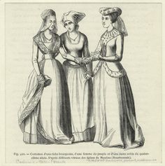 Early Humans, French Outfit, Medieval Fashion, New York Public Library, Picture Collection, Fashion Plates, 14th Century, Still Image