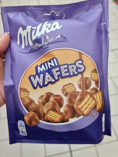 a bag of mini wafers in someone's hand