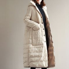 White-Loose-Fitting-women-Winter-90% -Duck-Down-Jackets-Down-Jacket-Women-Down-Coat-Plus-Size Luxury Winter White Down Outerwear, Luxury Duck Down Quilted Jacket For Winter, Plus Size Women Long Coat, Luxury Duck Down Quilted Jacket For Cold Weather, Puffer Coat Plus Size, Long Coat Plus Size Women, Long Winter Coats Women Plus Size, Plus Size Warm Coats, Plus Size Long Winter Coats