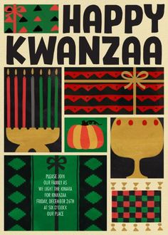 the poster for happy kwanzaa