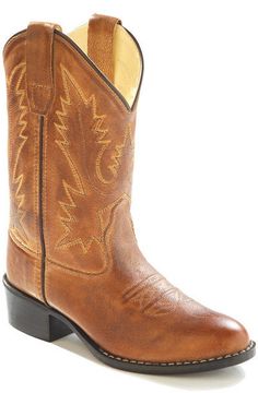 Children's sizing Corona Calf Leather foot and shaft 2-Row fancy stitch Hand corded medallion Round toe Cowboy heel PVC sole Cheap Cowgirl Boots, Girls Cowgirl Boots, Old West Boots, Kids Cowboy Boots, Dan Post Boots, Leather Cowgirl Boots, Western Style Boots, Tan Boots, Leather Cowboy Boots